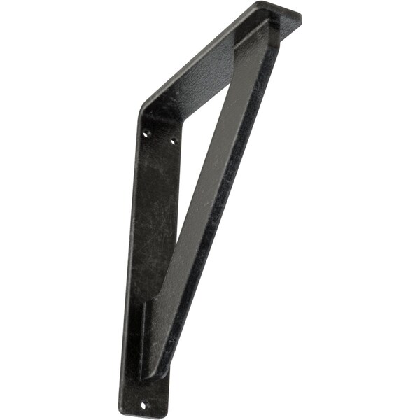 Ekena Millwork Traditional Wrought Iron Bracket, (Single center brace), Antiqued Silver 1 1/2"W x 10"D x 12"H BKTM01X10X12STRASV - main